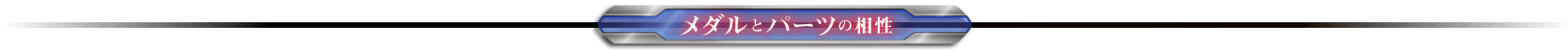 メダルとパーツの相性